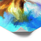 Matig Waterverf paard met handschilderde stallion Poster (Hoek)