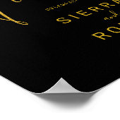 Matig Welkomstteken voor bruiloft Faux Glitter Scr Poster (Hoek)