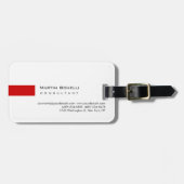 Matig wit, eenvoudig rood bagagelabel (Voorkant horizontaal)