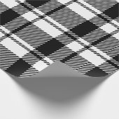 Matig wit en zwart Tartan Cadeaupapier (Hoek)