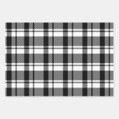 Matig wit en zwart Tartan Inpakpapier Vel (Voorkant 3)