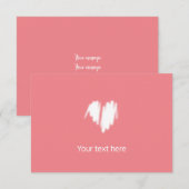 Matig wit graffiti gebeid Afbeelding van het hart Bedankkaart (Voorkant / Achterkant)