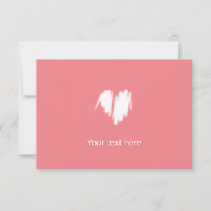 Matig wit graffiti gebeid Afbeelding van het hart Bedankkaart