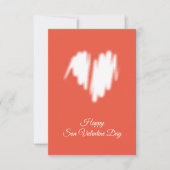 Matig wit graffiti gebeid Afbeelding van het hart Kaart (Voorkant)