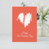 Matig wit graffiti gebeid Afbeelding van het hart Kaart (Staand voorkant)