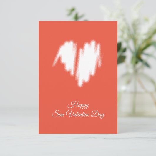 Matig wit graffiti gebeid Afbeelding van het hart Kaart (Staand voorkant)