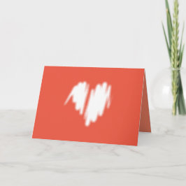 Matig wit graffiti gebeid Afbeelding van het hart Kaart