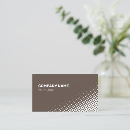 Matig wit halftooneffect visitekaartje (Staand voorkant)