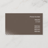 Matig wit halftooneffect visitekaartje (Achterkant)