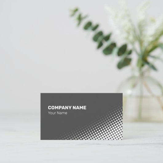 Matig wit halftooneffect visitekaartje (Staand voorkant)