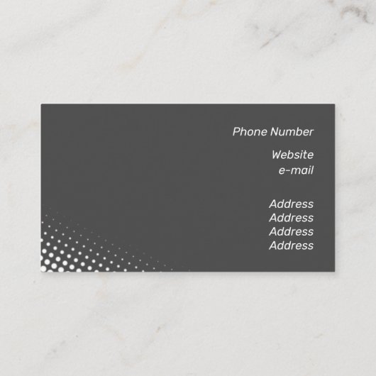 Matig wit halftooneffect visitekaartje (Achterkant)