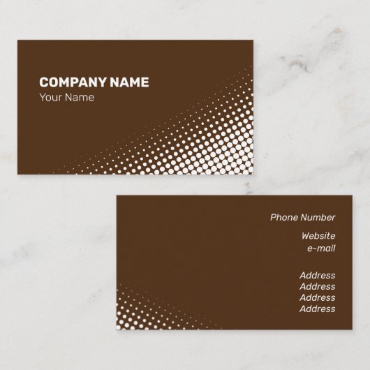 Matig wit halftooneffect visitekaartje (Voorkant / Achterkant)