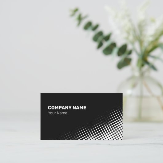 Matig wit halftooneffect visitekaartje (Staand voorkant)