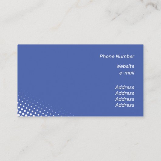 Matig wit halftooneffect visitekaartje (Achterkant)