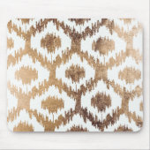 Matig wit kat kat patroon voor onechte brass gold muismat (Voorkant)