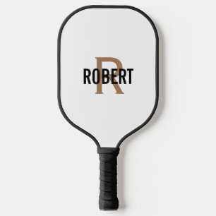 Matig wit monogram: mannen pickleball p. pickleball paddle
