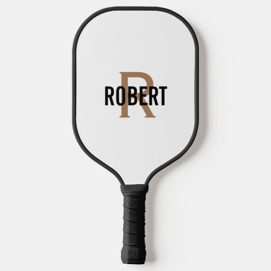 Matig wit monogram: mannen pickleball p. pickleball paddle (Achterkant)