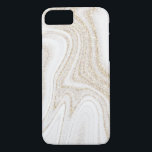 Matig witte marmer glitter 	iPhone 8/7 hoesje<br><div class="desc">Modern chique wit marmer goud glitter iPhone 8/7 Hoesje</div>