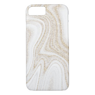 Matig witte marmer glitter 	iPhone 8/7 hoesje
