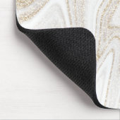 Matig witte marmer glitter muismat (Hoek)