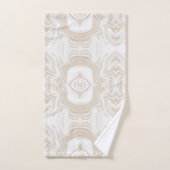 Matig witte marmer met goudglitter bad handdoek (Handdoek)
