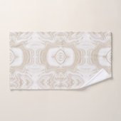 Matig witte marmer met goudglitter bad handdoek (Handdoek)