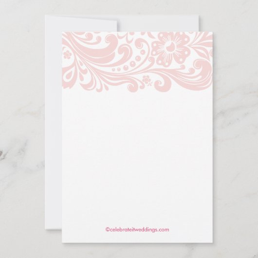 Matig Zacht Roze Zacht Vrijgezellenfeest Formele Kaart (Achterkant)