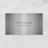 Matig zilver Minimale zijde Wit Visitekaartje (Voorkant)
