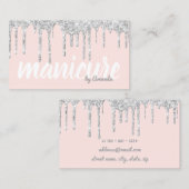 Matig  zilverglitter drijft mest visitekaartje (Voorkant / Achterkant)