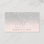 Matig zilverglitter ombre blush make-up hair visitekaartje (Voorkant)
