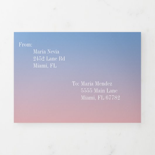 Matig zoete 16-gele regenboogombre 2-toon drieluik uitnodiging (Cover)