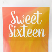 Matig zoete 16 marmer Oranje roze zwellen Drieluik Uitnodiging (Binnenzijde eerst)