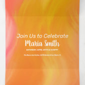 Matig zoete 16 marmer Oranje roze zwellen Drieluik Uitnodiging (Binnenkant midden)