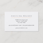 Matig zonnebloem Blush Roze Visitekaartje (Achterkant)