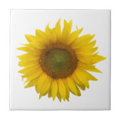 Matig Zonnebloem Eenvoudig Rustisch Tegeltje (Voorkant)
