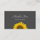 Matig Zonnebloem Rustic Grey Visitekaartje (Voorkant)