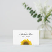 Matig zonnebloem Rustisch Visitekaartje (Staand voorkant)