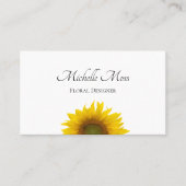 Matig zonnebloem Rustisch Visitekaartje (Voorkant)
