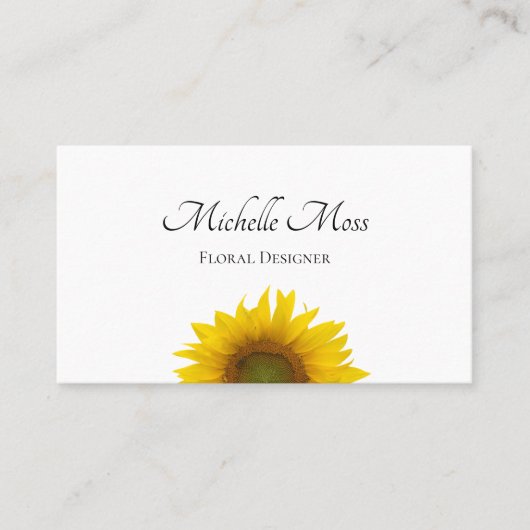 Matig zonnebloem Rustisch Visitekaartje (Voorkant)