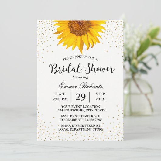 Matig zonnebloempitten Vrijgezellenfeest Confetti  Kaart (Staand voorkant)