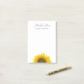 Matig zonnebloempje post-it® notes (Op bureau)