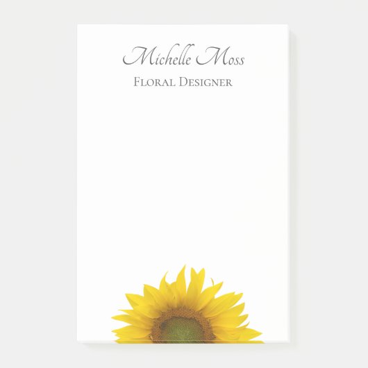 Matig zonnebloempje post-it® notes (Voorkant)
