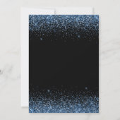 Matig zwart blauw glitter bespaart elke dag kaart (Achterkant)