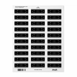 Matig zwart en grijs etiket