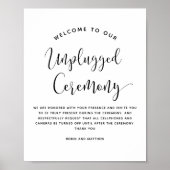 Matig, zwart en wit, niet-aangesloten ceremoniebor poster (Voorkant)