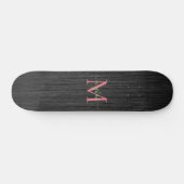 Matig zwart goudmonogram Roos Persoonlijk Skateboard (Horizontaal)