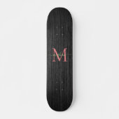 Matig zwart goudmonogram Roos Persoonlijk Skateboard (Voorkant)