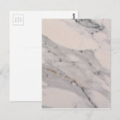 Matig zwart grijs roze marmer briefkaart (Voorkant / Achterkant)