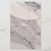 Matig zwart grijs roze marmer briefpapier (Voorkant)