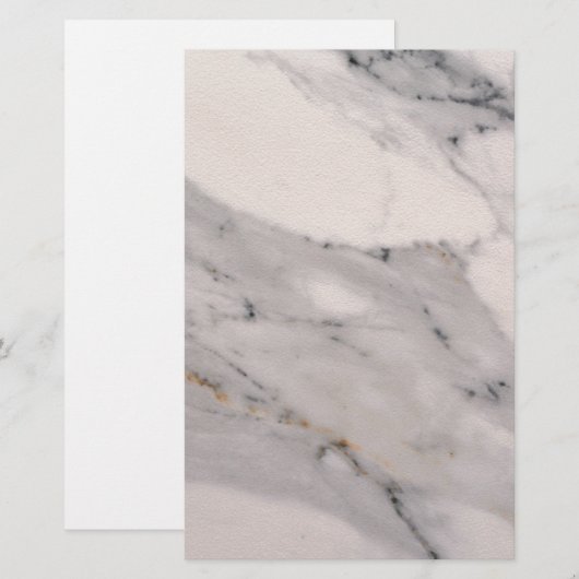 Matig zwart grijs roze marmer briefpapier (Voorkant / Achterkant)